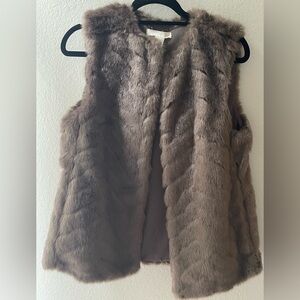 H&M Faux Fur Vest - Brown